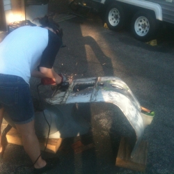 1966 Bluebadge Body Work Cutting