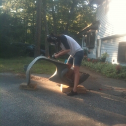 1966 Bluebadge Body Work Grinding